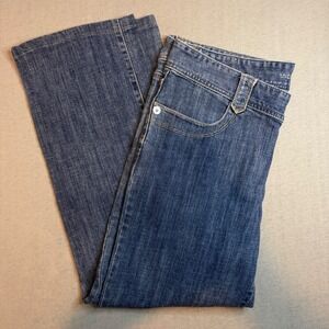 VTG Michael Kors Womens Straight Leg Jeans Blue Medium Wash Flap Pocket Size 12